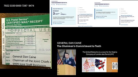 GENERAL DAN CAINE TELL THE PEOPLE OUR STATUS OF YOUR DEFAULT CLAIMS AS PER ROMAN LAW, U MUST SETTLE