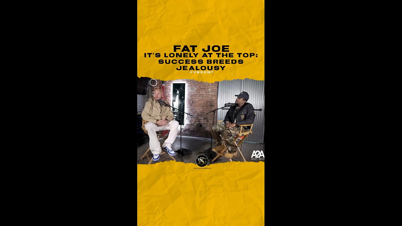 @fatjoe It’s lonely at the top; success breeds jealousy