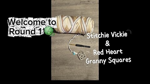 Red Heart Granny Square 🧶Hooked on Learning🧶 Episode 2 Row 1