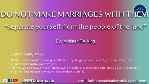 DO NOT MAKE MARRIAGES WITH THEM