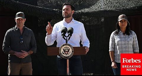 JD Vance, Pete Hegseth, And Tulsi Gabbard Hold Press Briefing At U.S.-Mexico Border