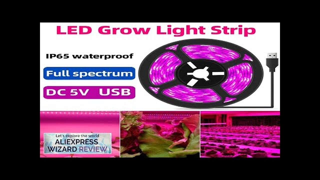 LED Plant Grow Strip Light USB 5V Full Spectrum Plant Growth Light Review