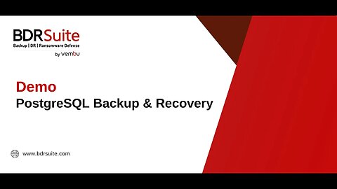 How to Backup and Restore PostgreSQL Database Server | BDRSuite Demo