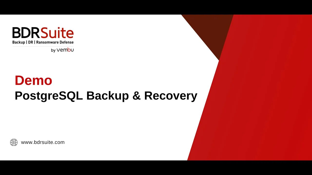 How to Backup and Restore PostgreSQL Database Server | BDRSuite Demo