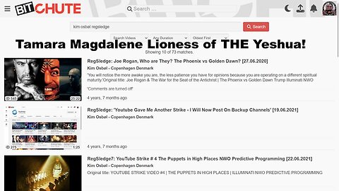Tamara Magdalene Lioness of THE Yeshua Part 86 of 331: YouTube Strikes 1-4!