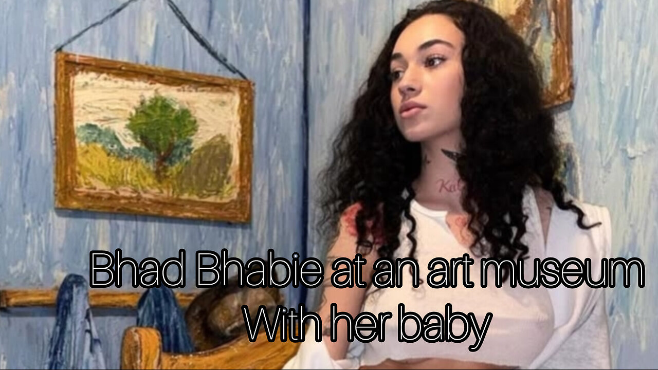 Bhad Bhabie in mommy mode taking her baby to a museum