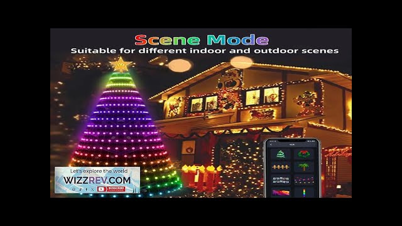 Smart Christmas Tree Lights 1.8M/2.1M 256/280 Lamp Beads RGB LED String Light Review