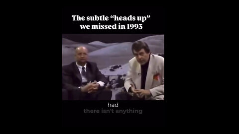 They tried to warn us in 1993