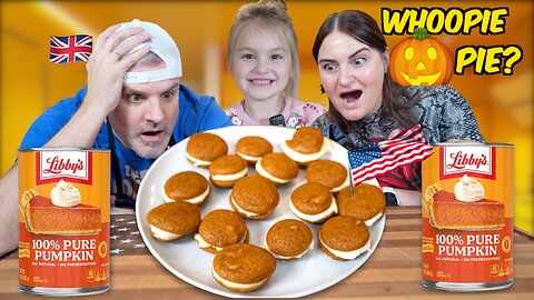 Brits Try Mini Pumpkin Whoopie Pies for the first time! (We Was Not Ready!)