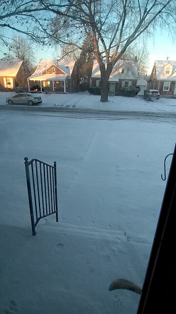 Snow, Dearborn, Michigan, 1/1/26, About 8:30 A.M.