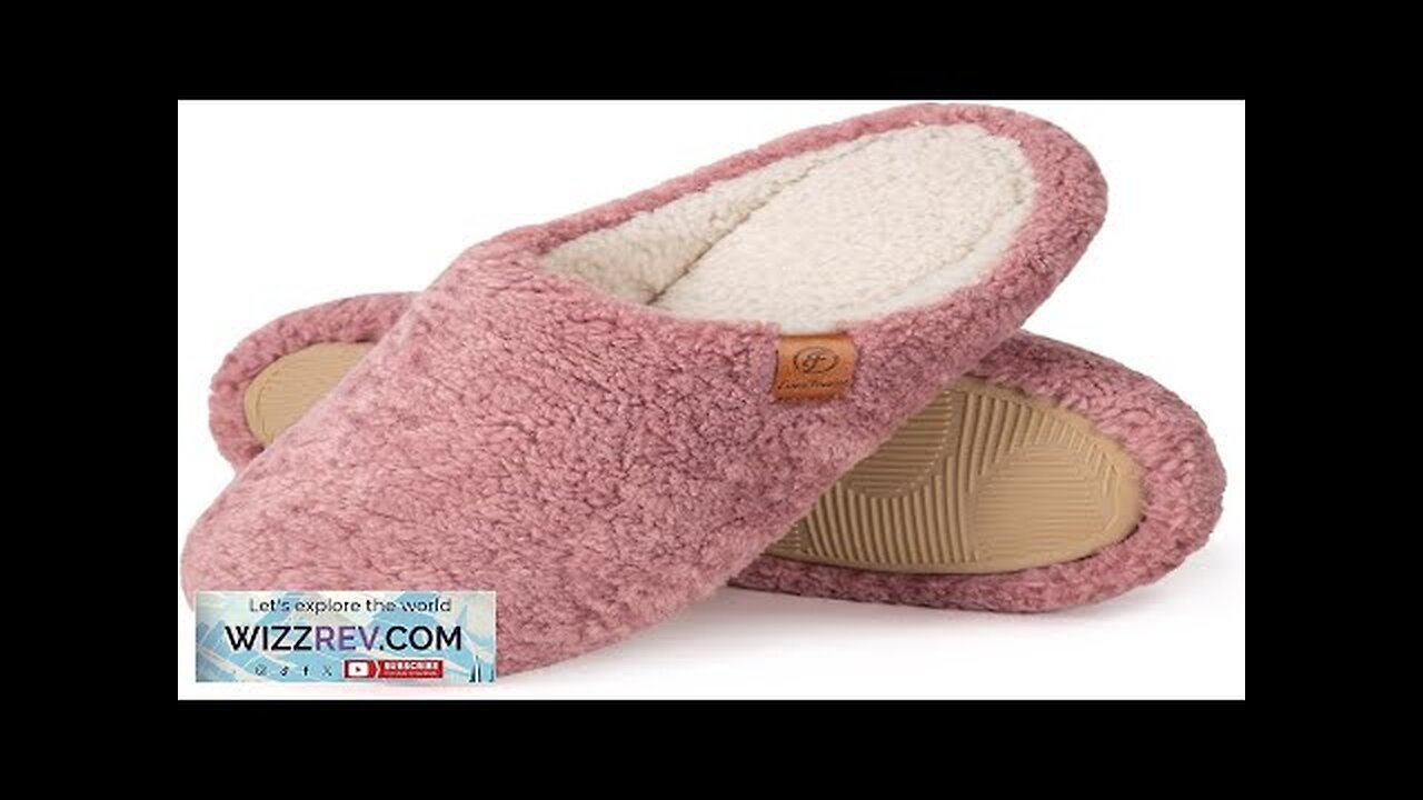 EverFoams Women's Fuzzy Slip-on Slippers Soft Comfy Memory Foam Indoor House Shoes Review