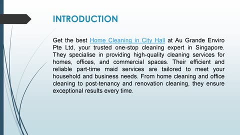 Get the best Home Cleaning in City Hall