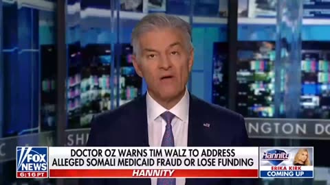 🚨BREAKING: Dr. Oz says Minnesota Governor Tim Walz KNEW about the fraud