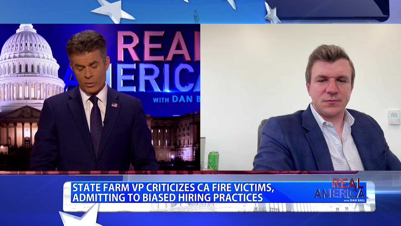 REAL AMERICA -- Dan Ball W/ James O'Keefe, New Video Exposes State Farm Employee, 3/5/25