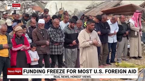 US issues freeze on new funding for nearly all American foreign aid