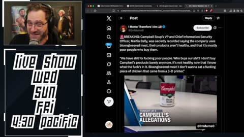 Campbell's VP Caught Admitting Bioengineered 3d Printed Chicken in Soup