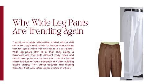 Men’s Wide Leg Pants for Casual and Smart Looks