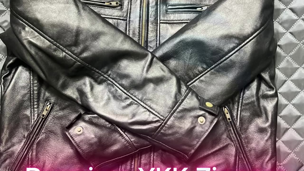 Quilted Detail Black Leather Jacket