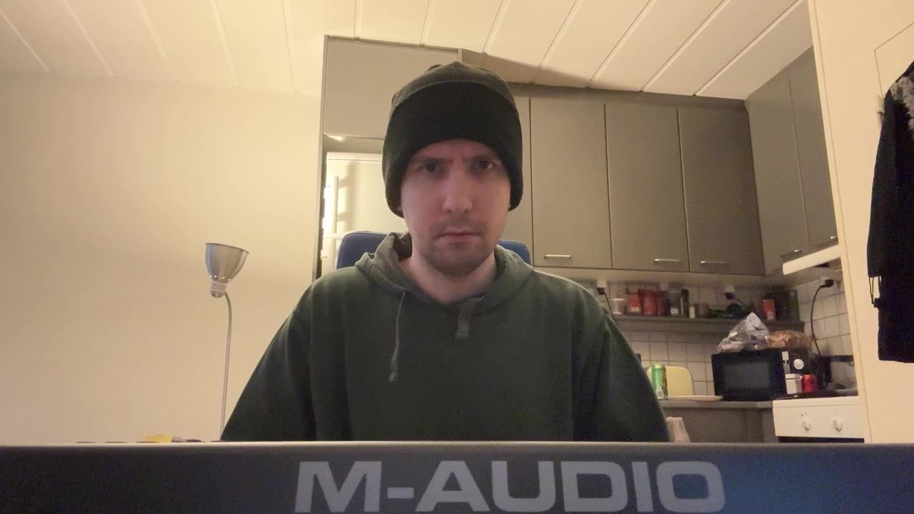 Playing piano... angrily