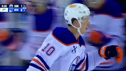 Oilers C #10 Trent Frederic 🥅(1)🏒Wrist-Shot Goal