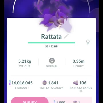 Pokémon GO-Purifying Shadow Rattata