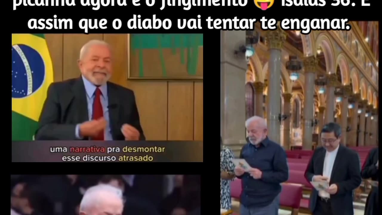 vão ficar sem picanha,Bíblia e lgrejas: Lulaladrão falou que o estado não tem que ter religião e não tem que ter igrejas.Às eleições tá chegando:Primeiro foi a picanha agora é o fingimento.Isaías 36:É assim que o diabo vai tentar te enganar
