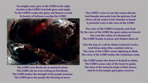 Psalm 29 in full. Tune: St. Denio