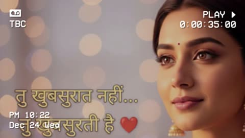 तू ख़ूबसूरती की पहचान ✨ | Emotional Romantic Love Song | Hindi Shayari || Love Anthem