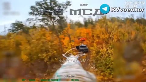 Russian Drones Destroy Ukrainian Vehicles Near Kupiansk