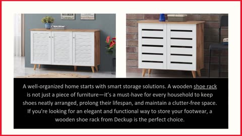 Wooden Shoe Cabinet – Elegant Storage Solution by DeckUp