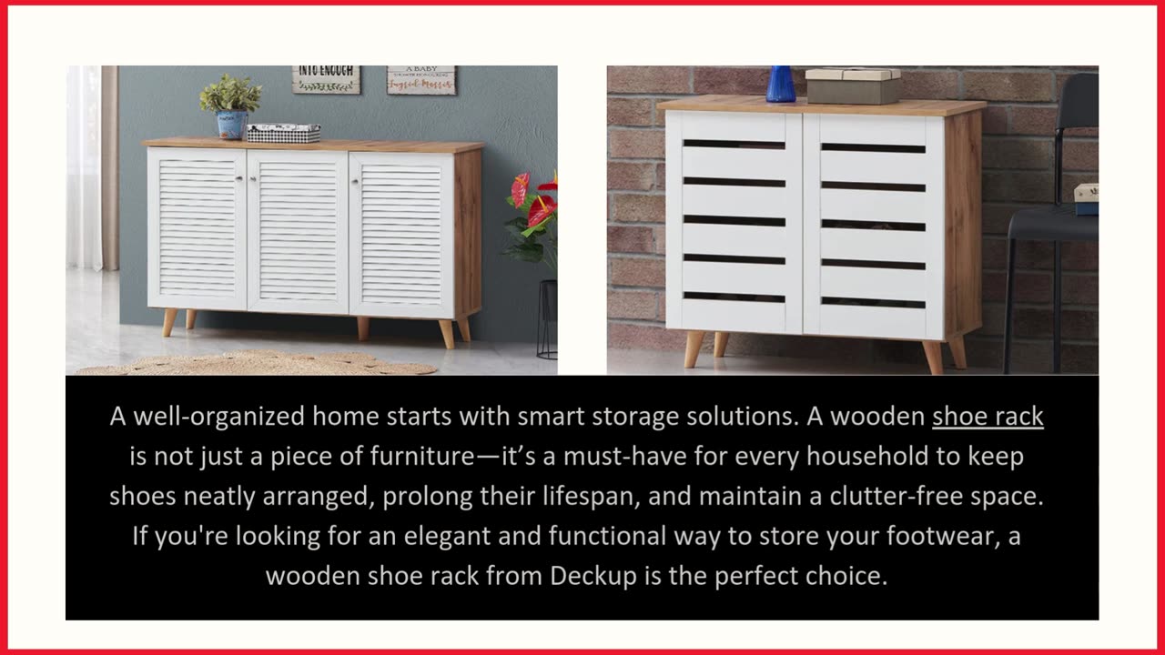 Wooden Shoe Cabinet – Elegant Storage Solution by DeckUp