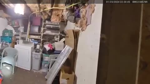 Knife Wielding Psycho Trapped in Basement Until Officers Arrive