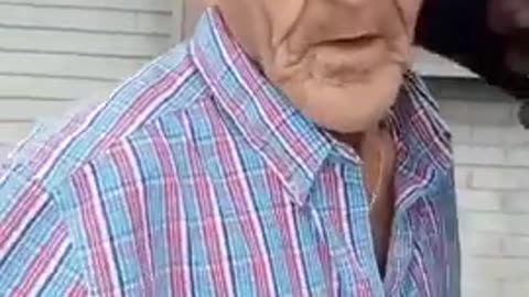 Black treating an elderly Alzheimers man horribly thinks its funny to control him