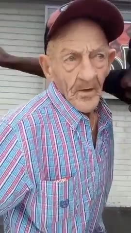 Black treating an elderly Alzheimers man horribly thinks its funny to control him