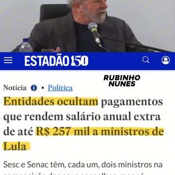 RACHADINHA: O “governo dos pobres” tem ministro com salário secreto de até R$ 257 MIL enquanto o povo conta moedas no supermercado!
