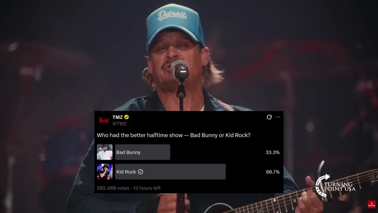 TMZ Poll Shows Viewers Favored Kid Rock Over Bad Bunny at Halftime