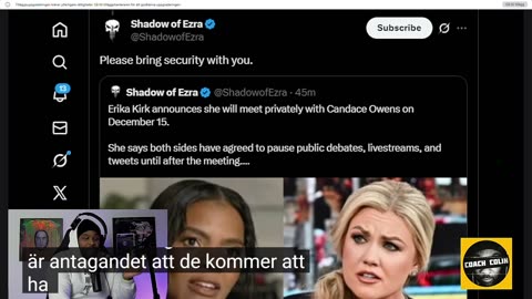 Candace Owens will have a private meeting with Erika Kirk.
