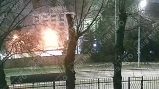 Moment of Arrival of an Iskander Missile in Kiev