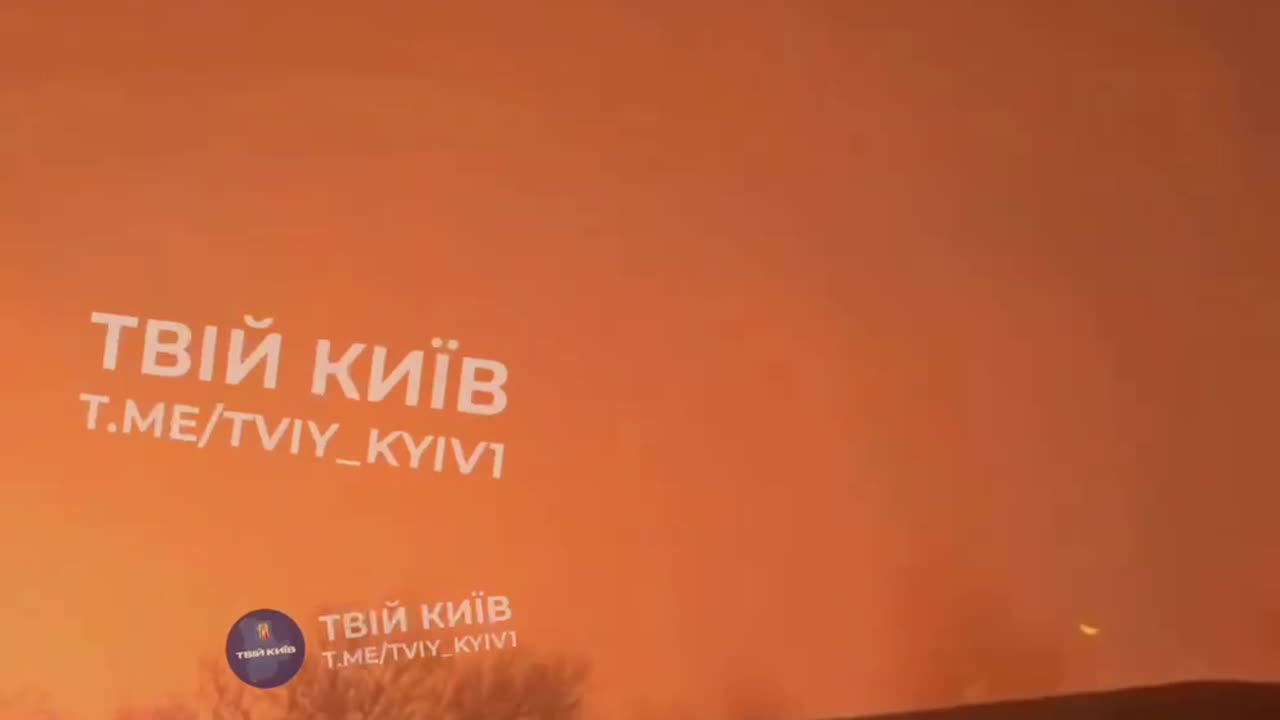 At least 7 buildings are burning in Kyiv right now