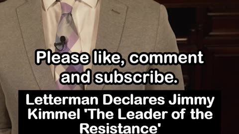 Letterman Declares Jimmy Kimmel 'The Leader of the Resistance'