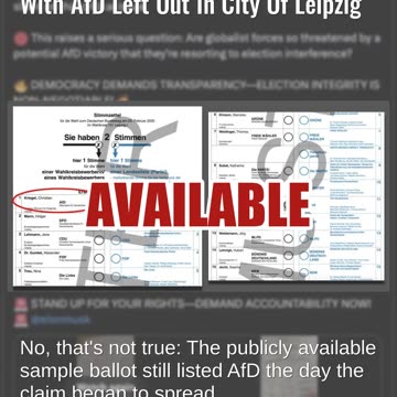 Fact Check: Videos Do NOT Show Authentic German Election Ballots With AfD Left Out In Leipzig