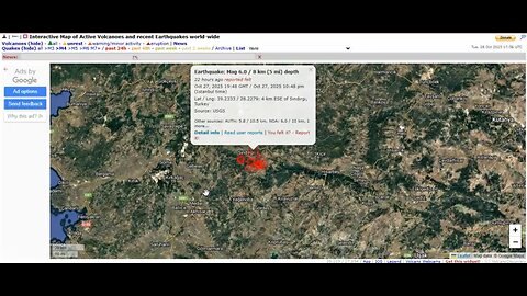 Two Very Strong Earthquakes October 28th 2025!