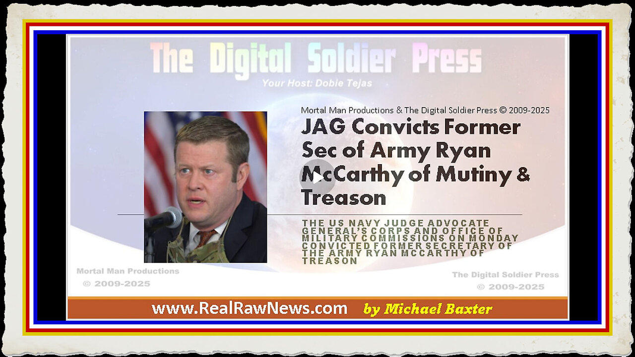 JAG Convicts Former Secretary of the Army Ryan McCarthy for Mutiny Treason