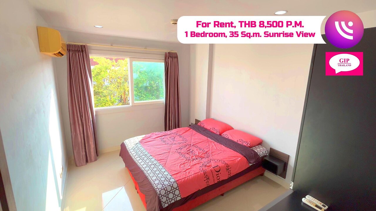 Park Lane Resort, THB 8,500 P.M. 1 Bedroom, For Rent, Jomtien, Thailand.