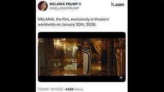 (Trailer) MELANIA, the Film, Exclusively in Theaters Worldwide on Jan 30th, 2026
