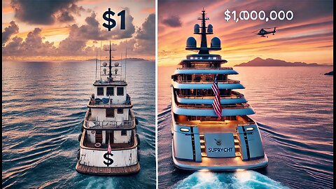 CRAZIEST 1$ VS 1,000,000,000$ YATCH| BY MRBEAST