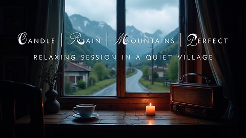 Candle | Rain | Mountains | Perfect Relaxation Session in a Quiet Village