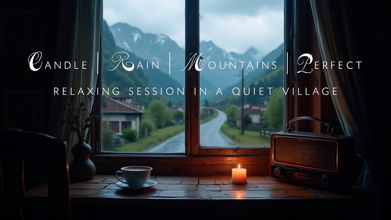 Candle | Rain | Mountains | Perfect Relaxation Session in a Quiet Village