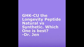 GHK-CU the Longevity Peptide – Dr Jen