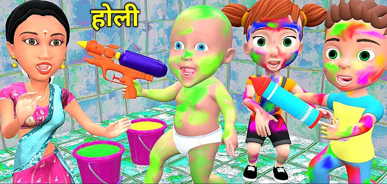 PAGAL BABU 60 / चिंटू चिंकी की होली / Holi / cartoon/ pagal beta / comedy video/ cs bisht vines